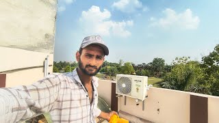 Voltas Old Ac Installation In Naugarh || SKY Vlogs || SKY Team ❓