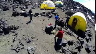 Volcán Lanín, desde el campamento de Guías AAGM.