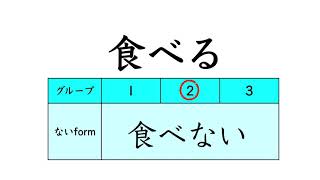 ［audible material］nai form flush card Dic form→ないform 