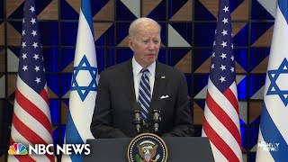Biden blames misfired Palestinian rocket for deadly Gaza hospital blast