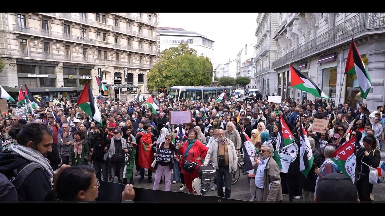 Rassemblement "Halte au massacre à Gaza" à Grenoble