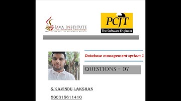 Question 02 Set 02 | Database Management System | Java Institute |