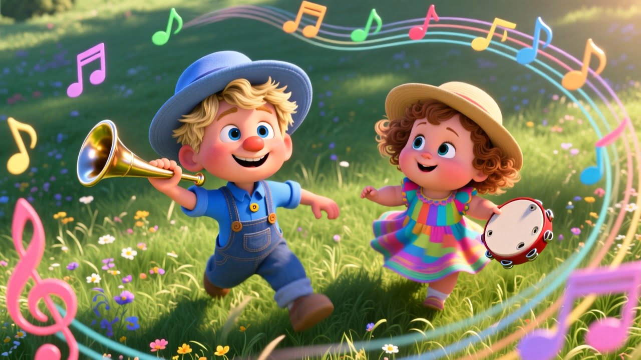 Little Boy Blue Meadow Band 🎺🌾 Fun Music Song for Kids | Learn Instruments & Sounds