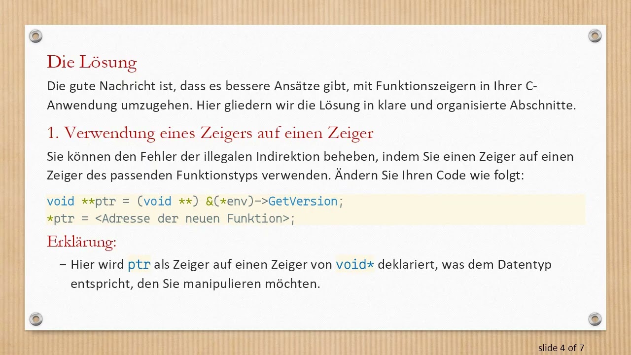 Überwindung des error C2100: illegal indirection in VS2008 beim Zugriff auf einen void*