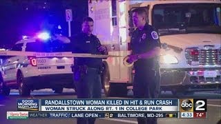 Randallstown woman killed in hit and run