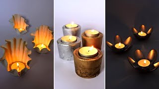 DIY Candle Holders Simple &amp; Easy | Home Decor Ideas | Diwali Decor