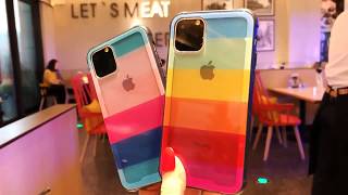 Transparent rainbow iphone11promax apple x mobile phone case glass xsmax / xr simple screenshot 4