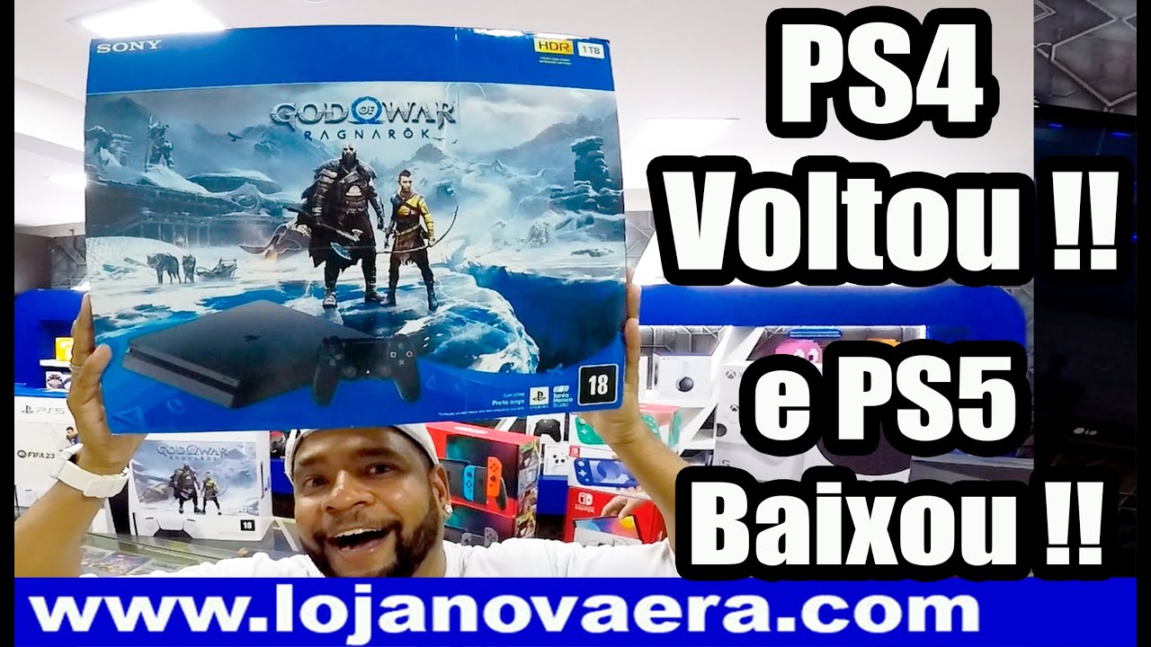 PS4 Slim 1TB - Edição God of War Ragnarok - NOVO - Nova Era Games e  Informática