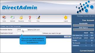 How to setup Email Forwarding in DirectAdmin