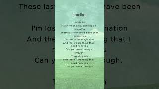 comethru - Jeremy Zucker #shorts #lyrics #comethru #jeremyzucker