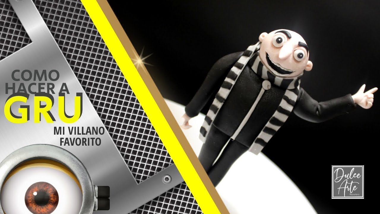 modelado Gru de mi villano favorito en fondant/ despicable me/ Dulce Arte