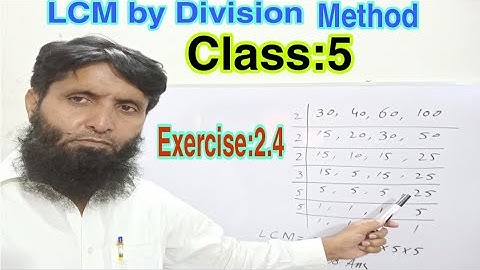 LCM by division method | how to find LCM | math class 5 exercise 2.4 | exercise 2.4  class 5 math.