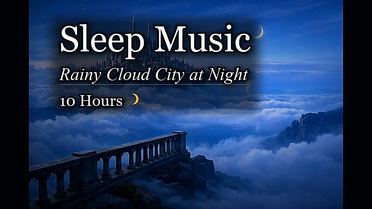 Ambient Music | Futuristic Cloud City at Night | 10 Hours 🌆 (4K)