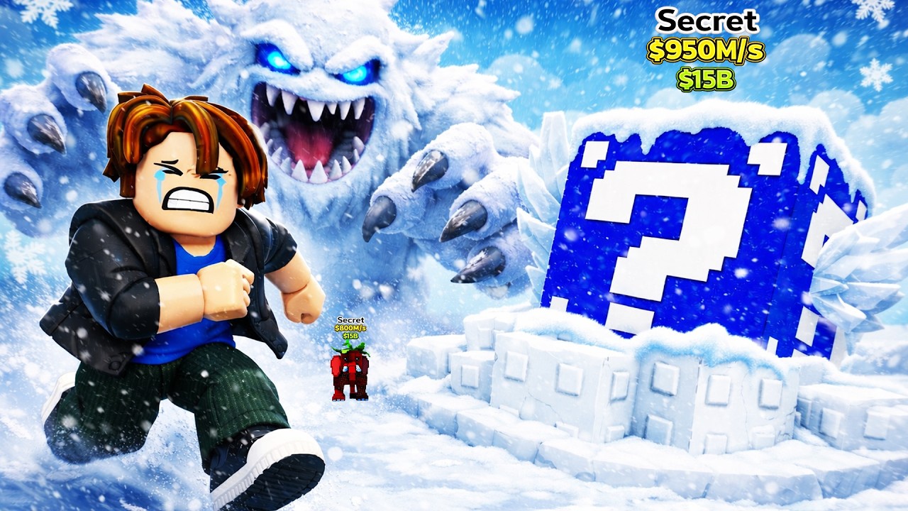 NUNCA TENTE PEGAR UM BRAINROT NO GELO NO ROBLOX