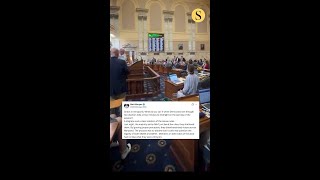 Del Matt Morgan reacts to the drama in the Maryland House as Legislative session ends