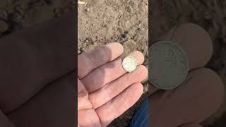 SILVER COIN FOUND ! #metaldetecting #trending #silver