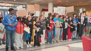 Ohio State University students protest after elimination of DEI offices, changes to scholarships
