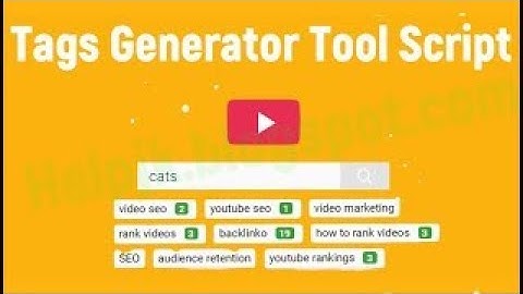 YouTube Tags Generator Tool Script | Keyword Generator tool Website Script Blogger | Techno Ali