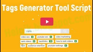 YouTube Tags Generator Tool Script | Keyword Generator tool Website Script Blogger | Techno Ali screenshot 5