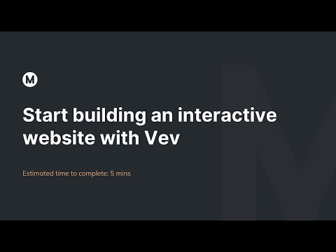Start building an interactive website with Vev