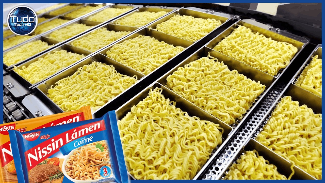 Como é Feito o MIOJO (MACARRÃO INSTANTÂNEO). Incrível processo de fabricação do Macarrão Instantâneo