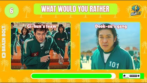 Squid Game - What Would You Rather #squidgame #fun #quiz #wouldyourather