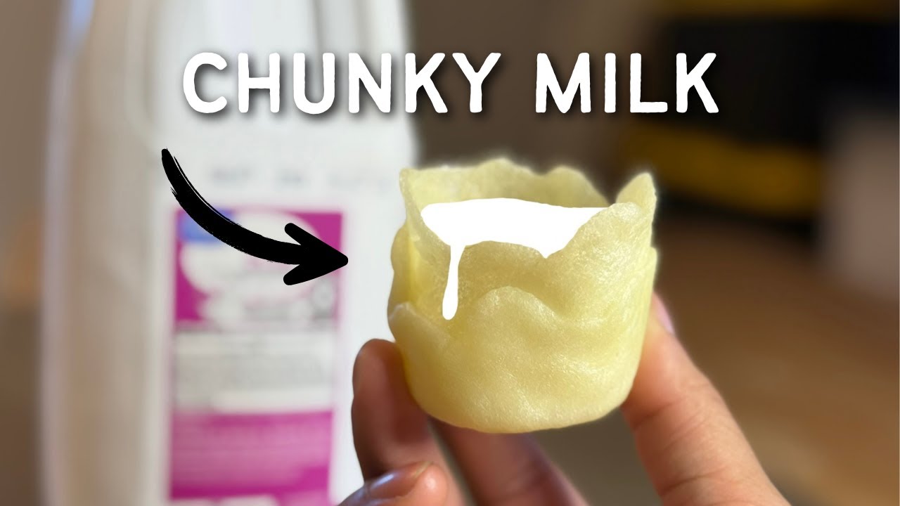 Made a cup out of chunky milk