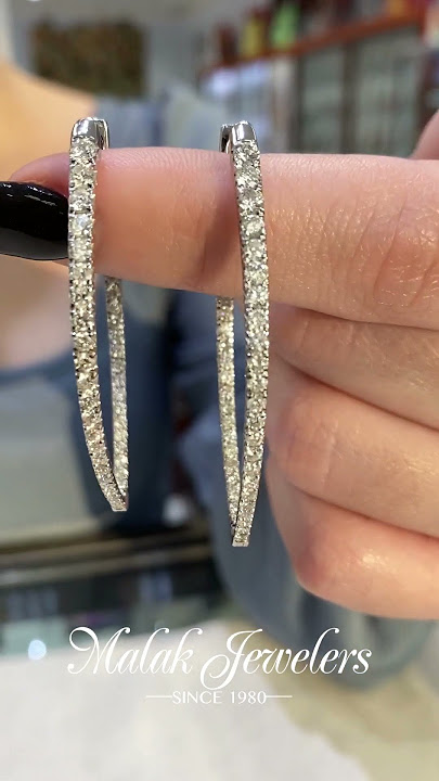 Malak Jewelers Hoop Diamond Earrings #thingstodoclt #cltnc