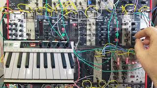 Jam with cross modulation and Rings clone with Keystep37 Strum feature - #AEModular