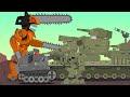 Battle of the Chainsaw Robot against the KV-6 Transformer Tank | Cartoons about tanks