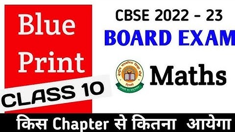 class 10 maths chapter wise weightage_maths blueprint class 10_class  Mathematics blueprint 2022-23
