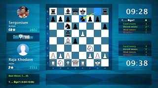 Chess Game Analysis: Raja Khodave - Sergonium : 1-0 (By ChessFriends.com) screenshot 4