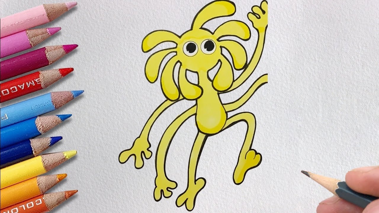 How to draw Yellow from Rainbow Friends Chapter 2 