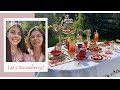 Afternoon in the Garden | Strawberry Table Setting | Homemade Lemonade &amp; Vegan Strawberry Pancakes