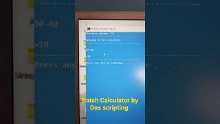 Batch Calculator By Dos Scripting #java #javascript #calculator