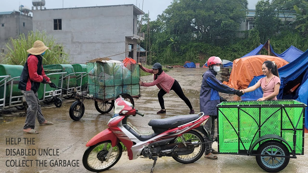 Repair Girl Uses Her Skills to Help a Disabled Man Collect Trash with Ease