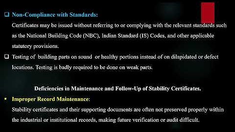 PART II Building Stability Certificate