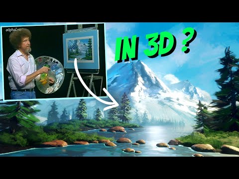 I followed a Bob Ross Tutorial in 3D