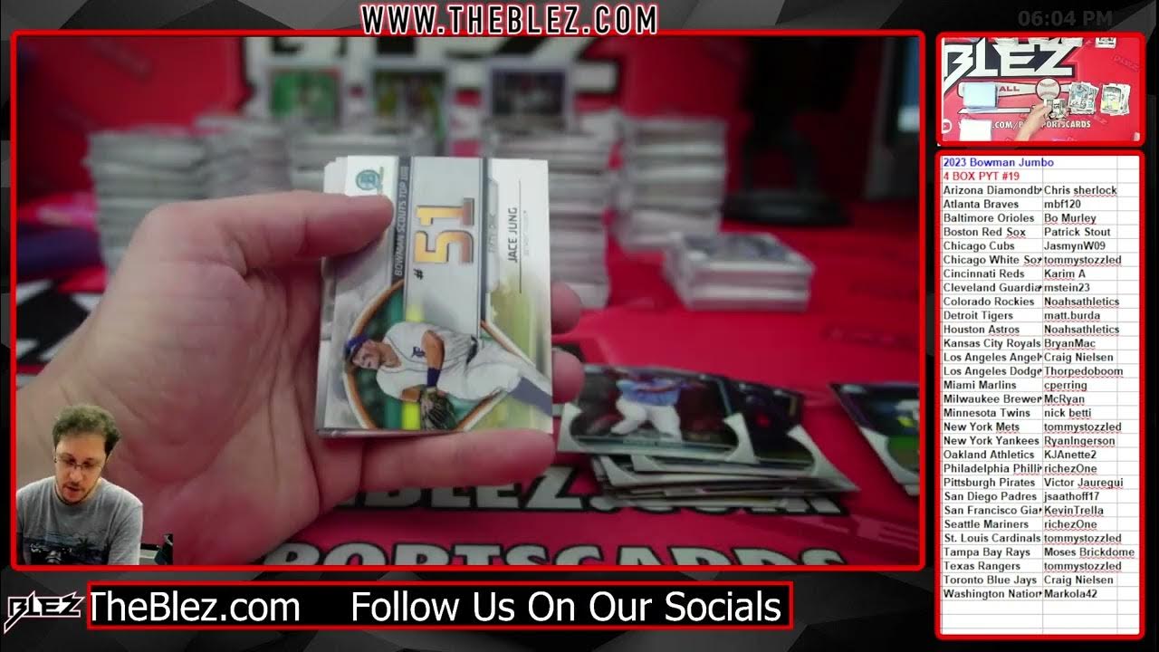 2023 Bowman Jumbo 4 BOX BREAK 19 Pick Your Team YouTube