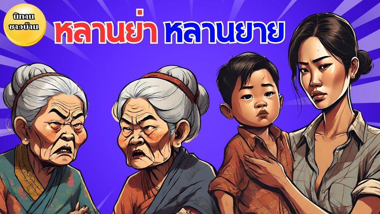 นิทาน หลานย่าหลานยาย / เมื่อทั้งย่าและยายแย่งกันเลี้ยงหลาน ต่างฝ่ายต่างก็อยากได้หลานมาดูแล