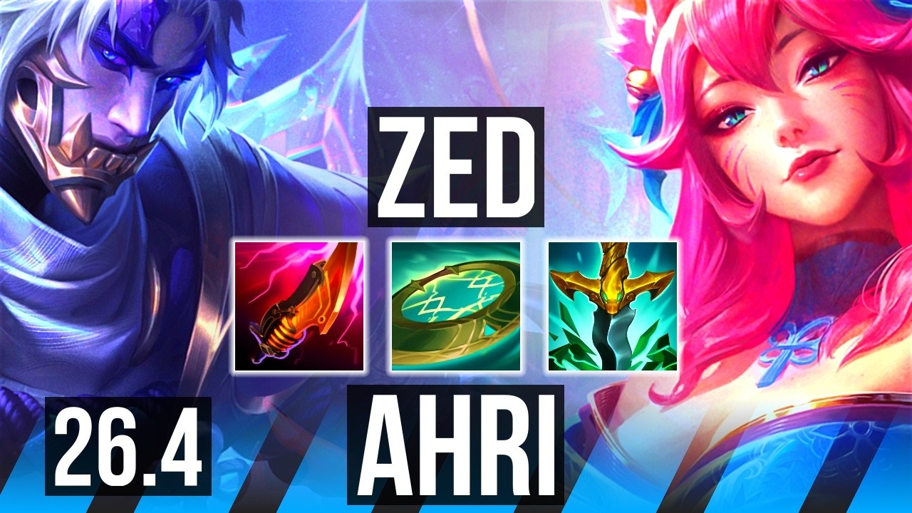 ZED vs AHRI (MID) | Good KDA: 18/1/2 | NA Challenger | 26.4 - YouTube