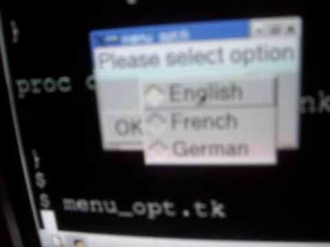 TCL/TK Script with Menu-option button