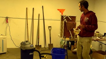 cleaning golden flax with a DIY air column