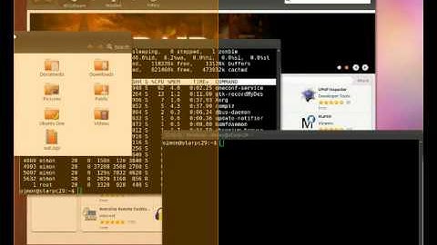 Ubuntu 11.10 demo with unity 3d launcher on the bottom