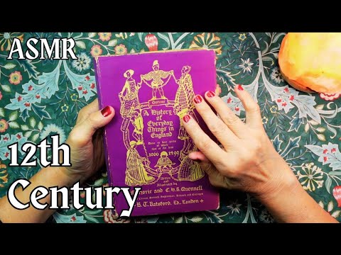 ASMR | 12th Century England - Norman Castles and Costume in a Whisper! Vintage Book Reading
