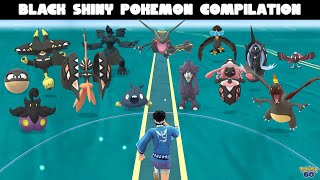 Compilation of Trainer Catching Black Shiny Pokemon in Pokemon GO!