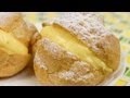 Cream Puffs with Custard Filling Recipe (Crispy Choux Créme with Pastry Cream) | Cooking with Dog