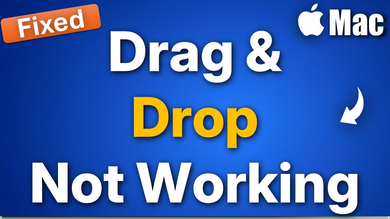 Drag and Drop Files into folder not Working on Mac : Fix - YouTube