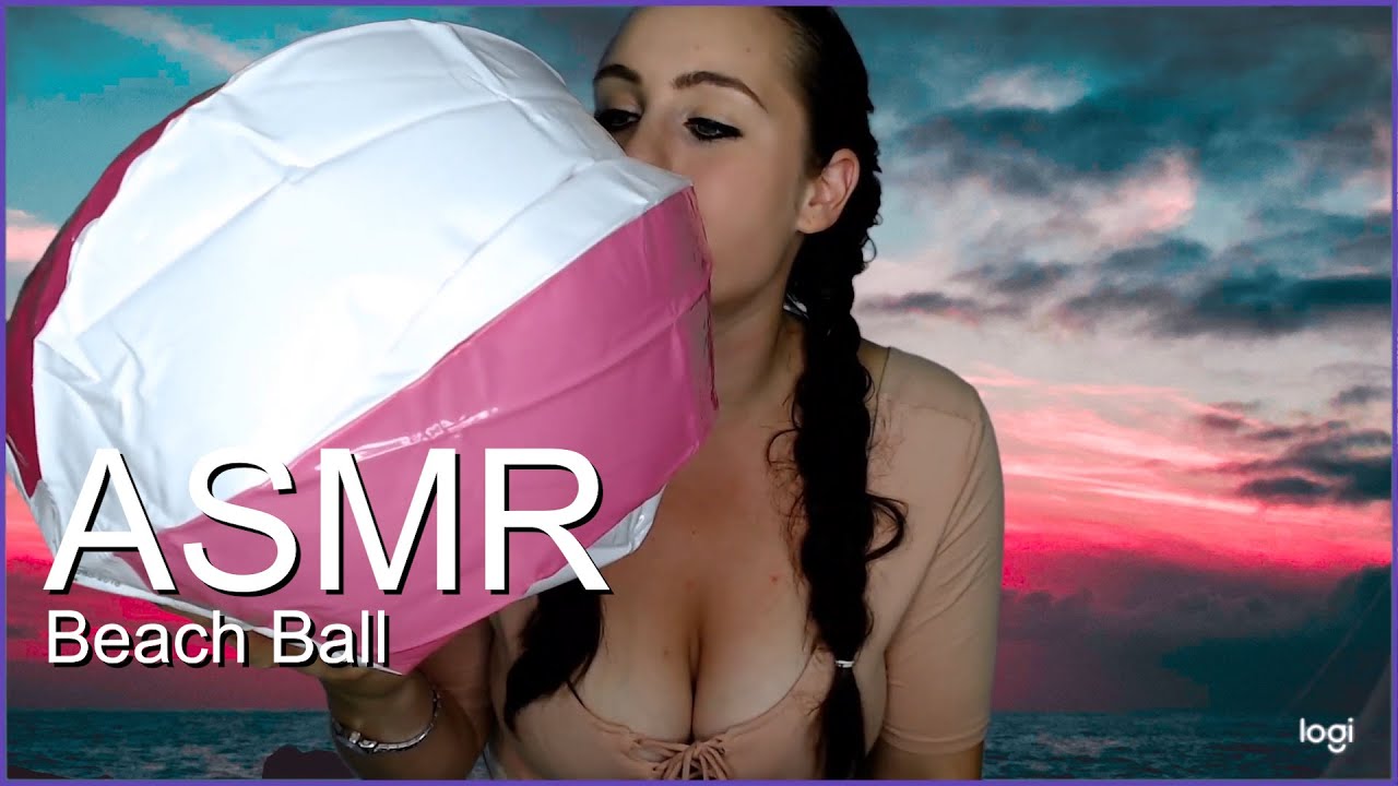 Blowing up & Deflating a Beach ball! Making a big mess with my lipstick!