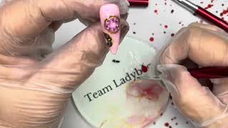 Team Ladybug Beetle Box Nail Design July 23